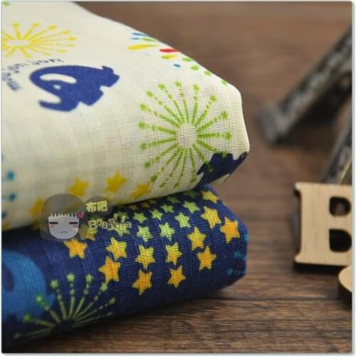 Elephant Cotton Printed Cloth Sewing Quilting Fabrics for Patchwork Needlework DIY Handmade Material
