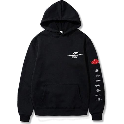 Hoodies Naruto Akatsuki Cloud Symbols Print Sweatshirt Streetwear Men Women Harajuku Oversized Pullover Casaul Tops Sudaderas