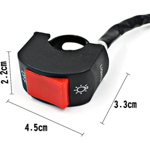Universal Motorcycle Switch ON-OFF Button Motorcycle Handlebar Flameout Power Supply Switch LED Headlight Scooter Switch