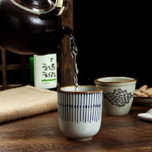 Japanese tableware tea cups household ceramic cup retro ceramic cup tea cup creative coffee cup