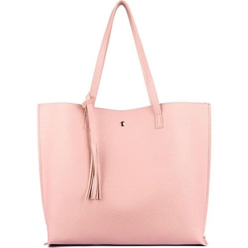 Women Tassel Handbag Shoulder Bags Tote Purse Fashion Leather Large Capacity Top Handle Bag