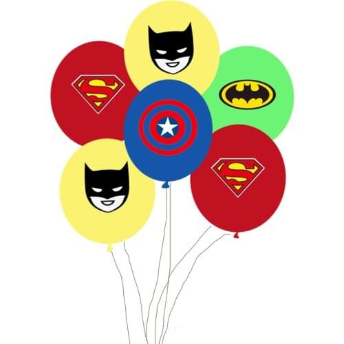 10/20pcs MARVEL Party Balloons Spider Super Hero Latex Balloon Baby Shower Birthday Party Decorations Supplies Kids Toy Gifts