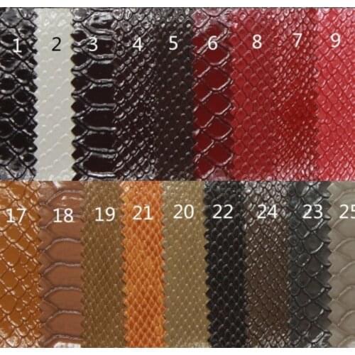 10 yards roll Wholesale high gloss snake grain PU artificial leather Fashion bag shoes sofa Decorative leather fabric
