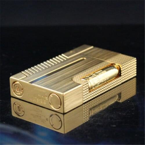 100% brand new retro DuPont bright sound lighter Seiko manufacture windproof copper body cigarette lighter with box