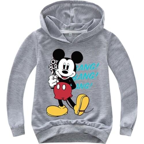 2021 Mickey Sweatshirt Printed Kids Tops For Boys Girls Pullover Hoodies Hip Hop Basic Coat Childrens Wear Girls clothes