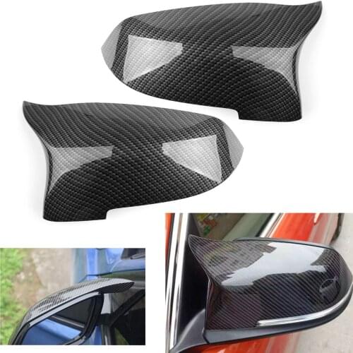 Artudatech Pair Carbon Fiber Side Rear View Mirror Cover Caps For BMW F10 F18 2014 2015 2016 Auto Accessorie Parts