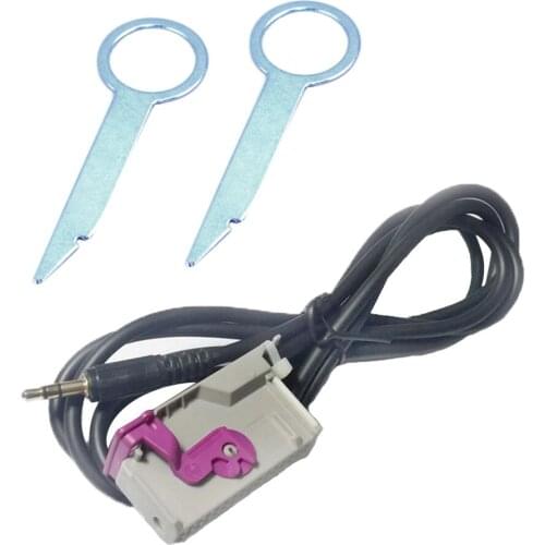 Auto Car Aux in RNS-E Navigation 3.5mm Audio Cable 32Pins For Audi A3 A4 A6