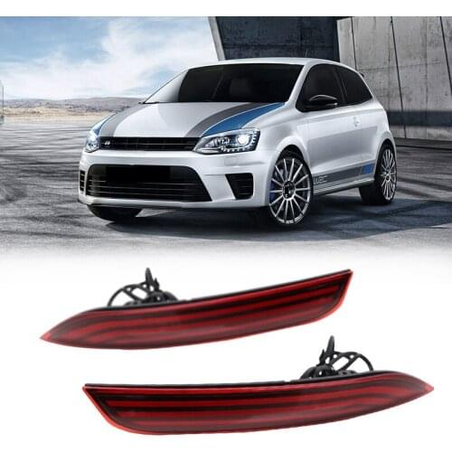 Car LED Brake Light Streamer Turn Signals DRL Rear Bumper Tail Light for Polo Hatchback 2014-18