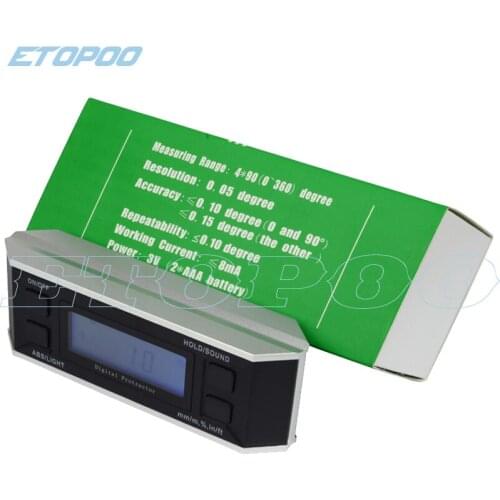 Digital Protractor Inclinometer Angle Finder 360 degree with Angle Sensor Technology Tilt + Magnetic V-Groove