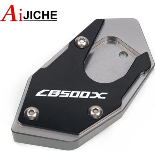 For HONDA CB500X CB500F CB 500X CB 500F CB500 X / F Motorcycle CNC Kickstand Foot Side Stand Extension Pad Support Plate Enlarge