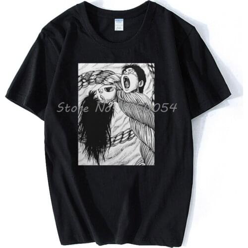 Men Cotton T Shirt Japanese Tomie By Junji Ito T-shirt Comfortable Streetwear Mens O-neck Cartoon Print Tshirt Tees Harajuku