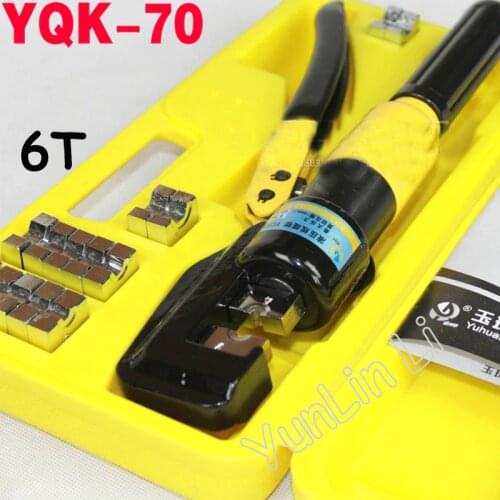 Hydraulic Crimping Tool Crimping Plier Range 4-70MM2 Pressure 5-6T Hydraulic Compression Tool YQK-70