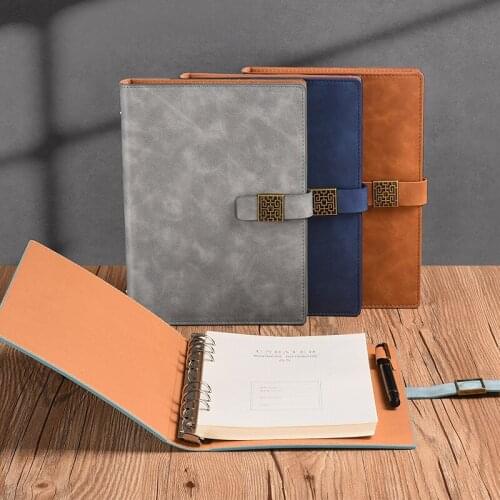 Customized A5 Loose-leaf Book Retro Window Grille Diary Book Meeting Record Book Business Notebook Set Gift For Someone