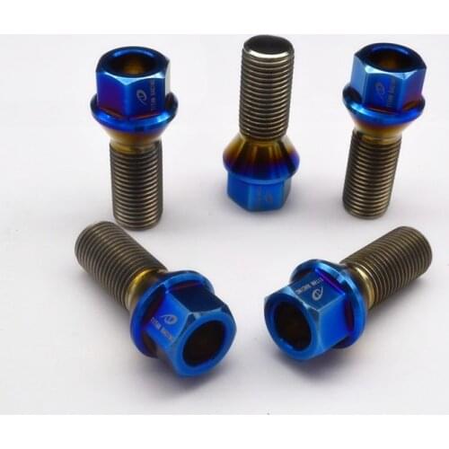 Gr5 titanium wheel bolt M14*1.25*28 for BMW MINI