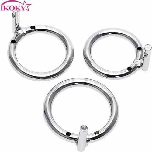 IKOKY Penis Rings Anti Erection Scrotum Clamp Cock Cages Additional Spares Sex Toys for Men Male Male Chastity Device