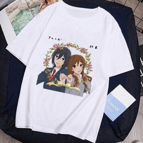 2021 hot Japanese Anime Horimiya T Shirt Women Kawaii Cartoon Harajuku 90s Lover Manga Graphic Tees Summer Tops Tshirt Female