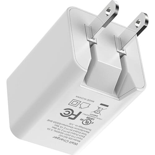 Hot 2.1A Dual USB Charger, Folding Foot Dual Port Charger, Portable Power Adapter Wall Charger with Foldable Plug(US Plug)