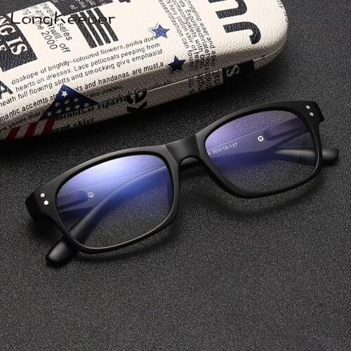 LongKeeper Anti Blue Light Glasses Retro Optical Eyewear for Men Women Blue Blocking Computer Gaming Eyeglasses Frame UV400