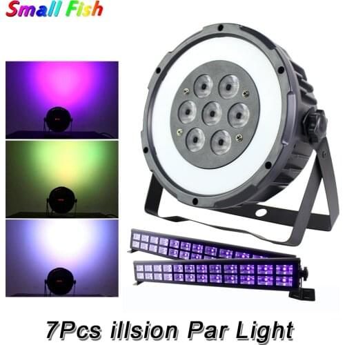 Newest 7X10W illusion Par Light DMX RGBW 4in1 LEDs Professional Stage Lighting Effect Lights Disco Dance Floor Party DJ Lights