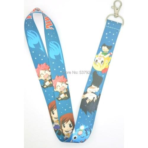 New 10Pcs Fairy Tail Key ID Card Cell Phone Neck Strap Lanyard