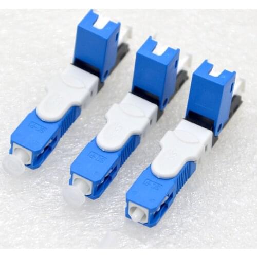 300PCS NEW FTTH Optic Fiber Quick Connector ESC250D SC/UPC/APC Single Mode Fast Connector Wholesale Free Shipping To Brazil