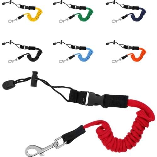 Durable Safety Kayak Paddle Leash Fishing Rod Pole Coiled Lanyard Cord for Marine Kayak Canoe Paddles Fishing Rafting Accessory