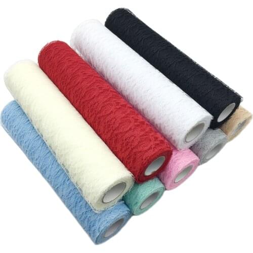 1 Roll 12" X 10yards Lace Roll Ribbon DIY Netting Fabric Gift Bow Wedding Party Chair Tutu Tulle Skirt Craft Decor