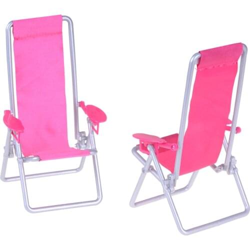 1:12 Scale Foldable Deckchair Lounge Beach Chair For Barbie Dolls House For Lovely Miniature 12*11*19.5cm