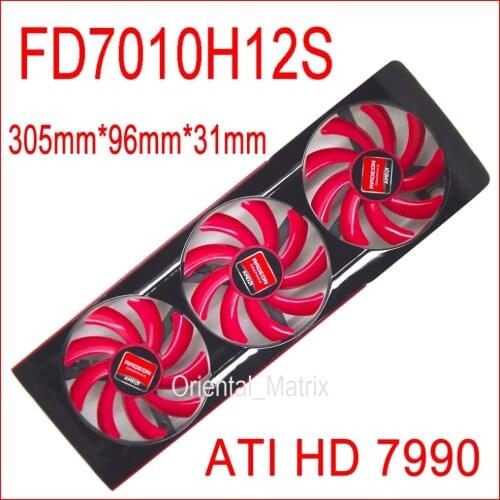 Free Shipping FD7010H12S DC 12V 0.35A For AMD ATI HD 7990 Video Card VGA Fan HD7990 Graphics Card Fan 4 Wire Cooling Fan