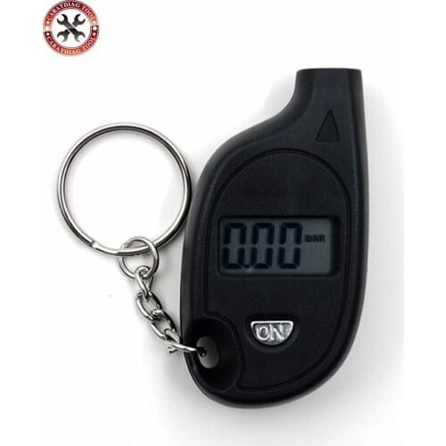High Quality Mini LCD Digital Tire Tyre Keychain Air Pressure Gauge For Car Auto Motorcycle Free Shipping