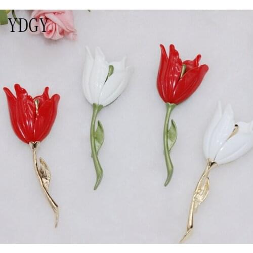 Ydgy fashion Europe restores ancient white tulip pin pin pin pin female chain buckle accessories scarf One pin