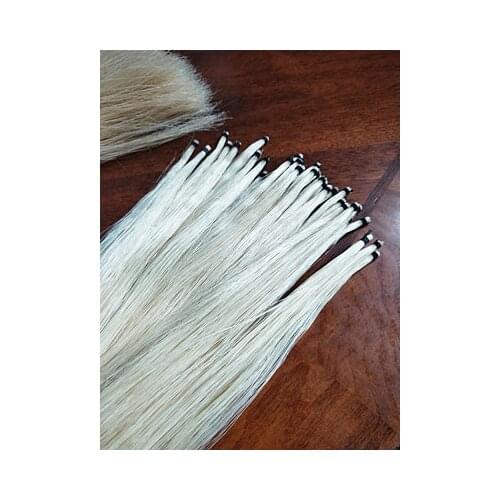 15 hanks high quality white Stallion horsetail violin viola cello bow hair 80-85 cm