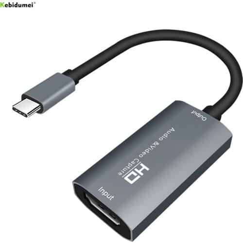 4K HD 1080P Video Capture Card USB Type C To HDMI-compatible Video Grabber Record Box For Camera Recording Live Streaming