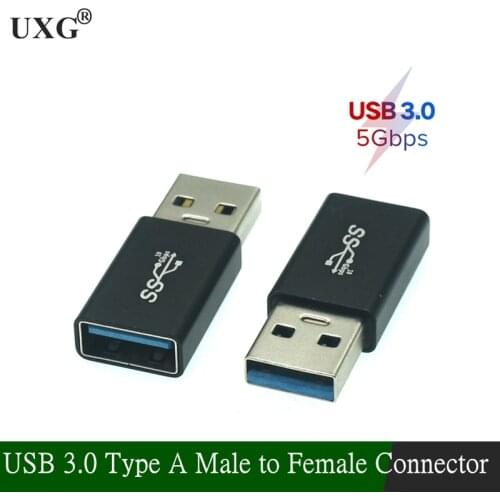 5Gbps USB 3.0 Type A Male to Female Connector Plug Adapter USB3.0 A dual Male / Female Coupler Adapter Connector