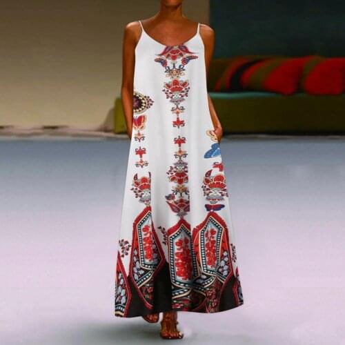 80%HOTWomen Dress Sleeveless Sweat Absorbent Skin-friendly Summer Beach Long Dress for Travel