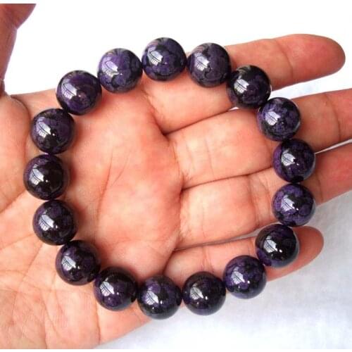 Free Shipping Natural Sugilite Round Beads Stretch Bracelet Women Jewelry Accessories Weddings Parties Gift