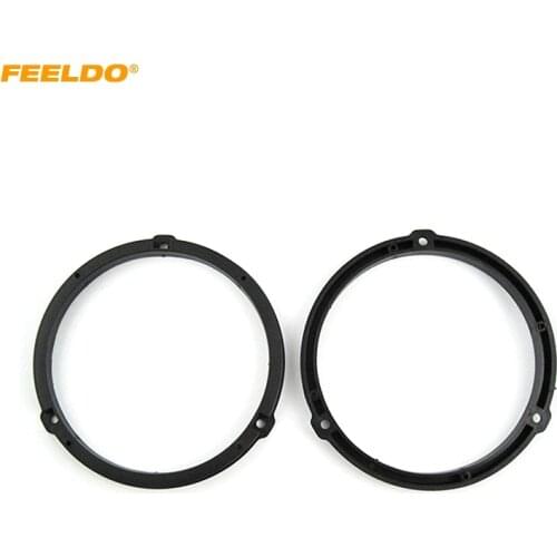 FEELDO 2pcs 6.5" Car Stereo Speaker Spacker Mat For Peugeot 508 308 2008 Plates Bracket Spacers Refit Holder Rings#6028