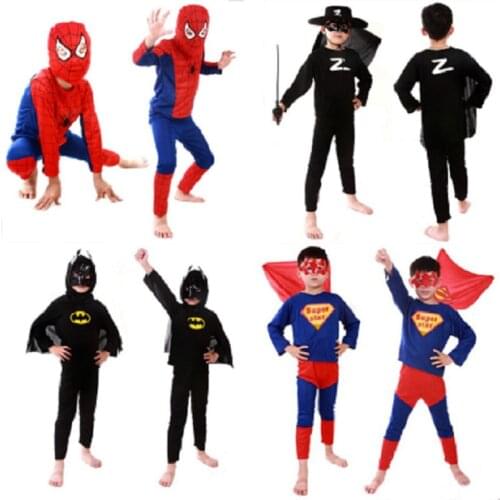 Kid Boy SuperHero Cosplay Children Halloween Anime Movie Costumes Purim parade Stage Show Role Halloween party Birthday Gift