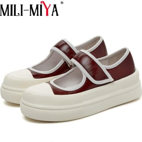 MILI-MIYA Fashion Comfortable Women Sewing Sneakers Trend High Quality Flats Round Toe Breathable Casual Canvas Shallow Shoes