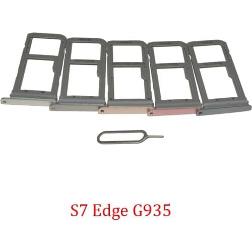 SIM Card Tray For Samsung Galaxy S7 Edge G935F G935FD G935 G9350 Original Phone New Micro SD SIM Card Chip Slot Holder + Tool