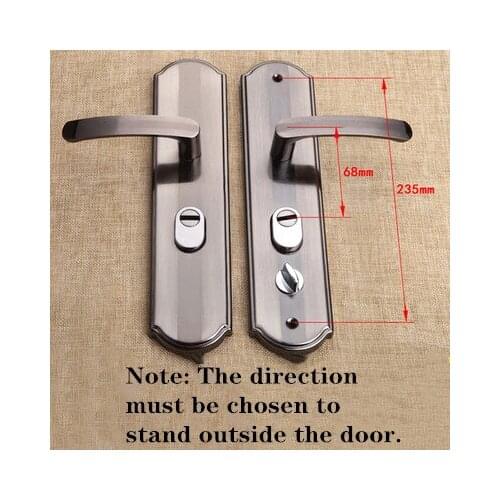 1 Practical door handle set anti-theft lock security lock double latch for bedroom bathroom furniture door lock accessories