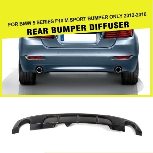 Half Carbon Fiber / FRP Car Rear Bumper Diffuser Lip for BMW F10 M Sport Sedan 530i 535i 550i 2012 - 2016