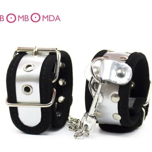 Fetish BDSM Bondage Handcuffs Footcuffs Sex Toys For Couples Adult Games Sex Supplies Leather Harness Toys