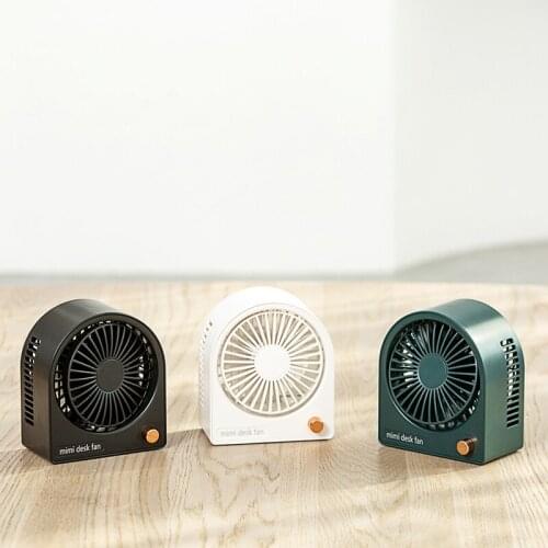 Portable Desk Fan USB Rechargeable Mini Fan With Strong Wind Quiet Operation Desktop Fan For Office Household
