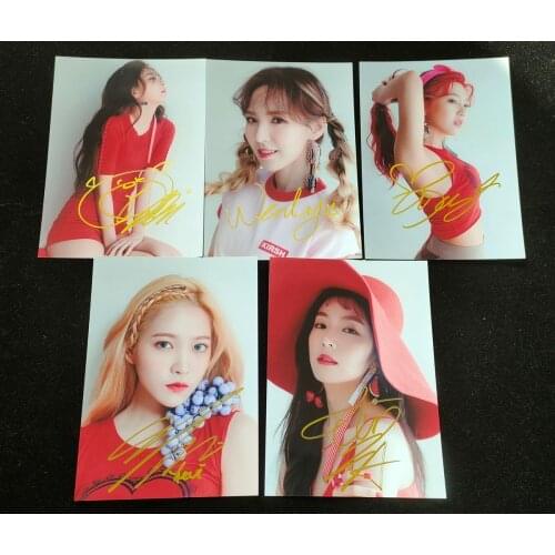 Signed KPOP RED VELVET autographed photo THE RED SUMMBER 6 inches freeshipping 072017