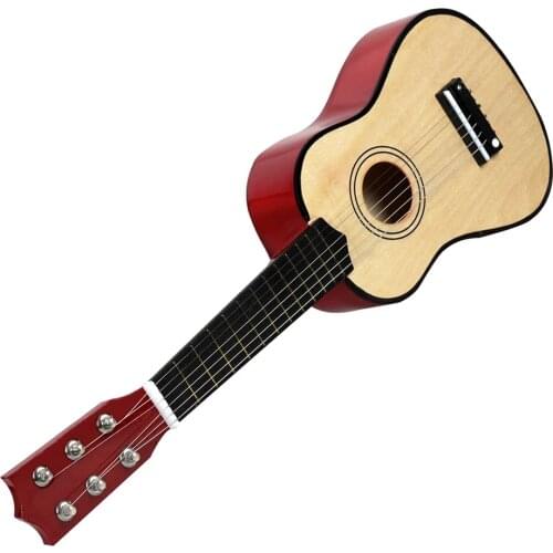 21 inch Portable Mini Guitar Acoustic 6 Strings Ukulele Musical Instruments for Children Kids Beginners Educational Learning Toy