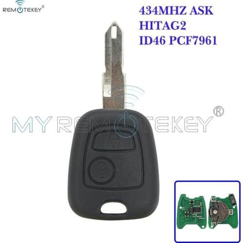 Remtekey C2 C3 C4 C5 Remote key 2 button 434mhz NE72 ID46 PCF7961 for Citroen key