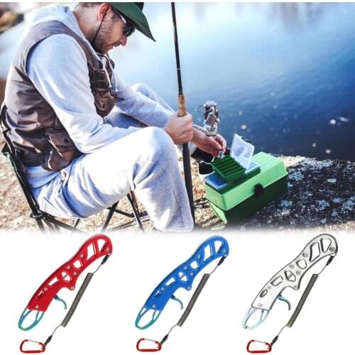 Fish Tackle Fish Lip Aluminum Alloy Control Scissor Snip Fishing Grip Set Fish Luminous Controller Clip Clamp Cutter Pliers