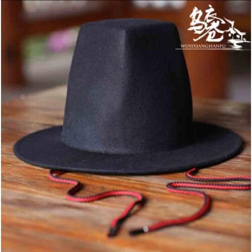 Hanfu Hat For Men Chinese Ancient Black Square Top Hat Headdress Male Cosplay Hanfu Formal Hat For Men Women