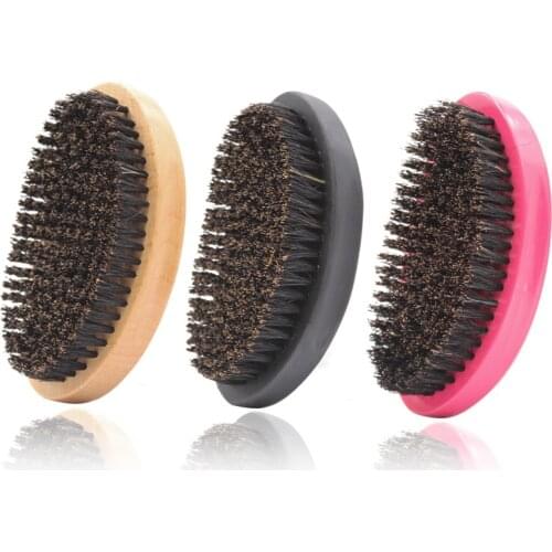 Bristle Wave Brush Hair Combs Hair Beard Comb Large Curved Wood Handle Anti static Hair Brush Comb Styling Tools G1005